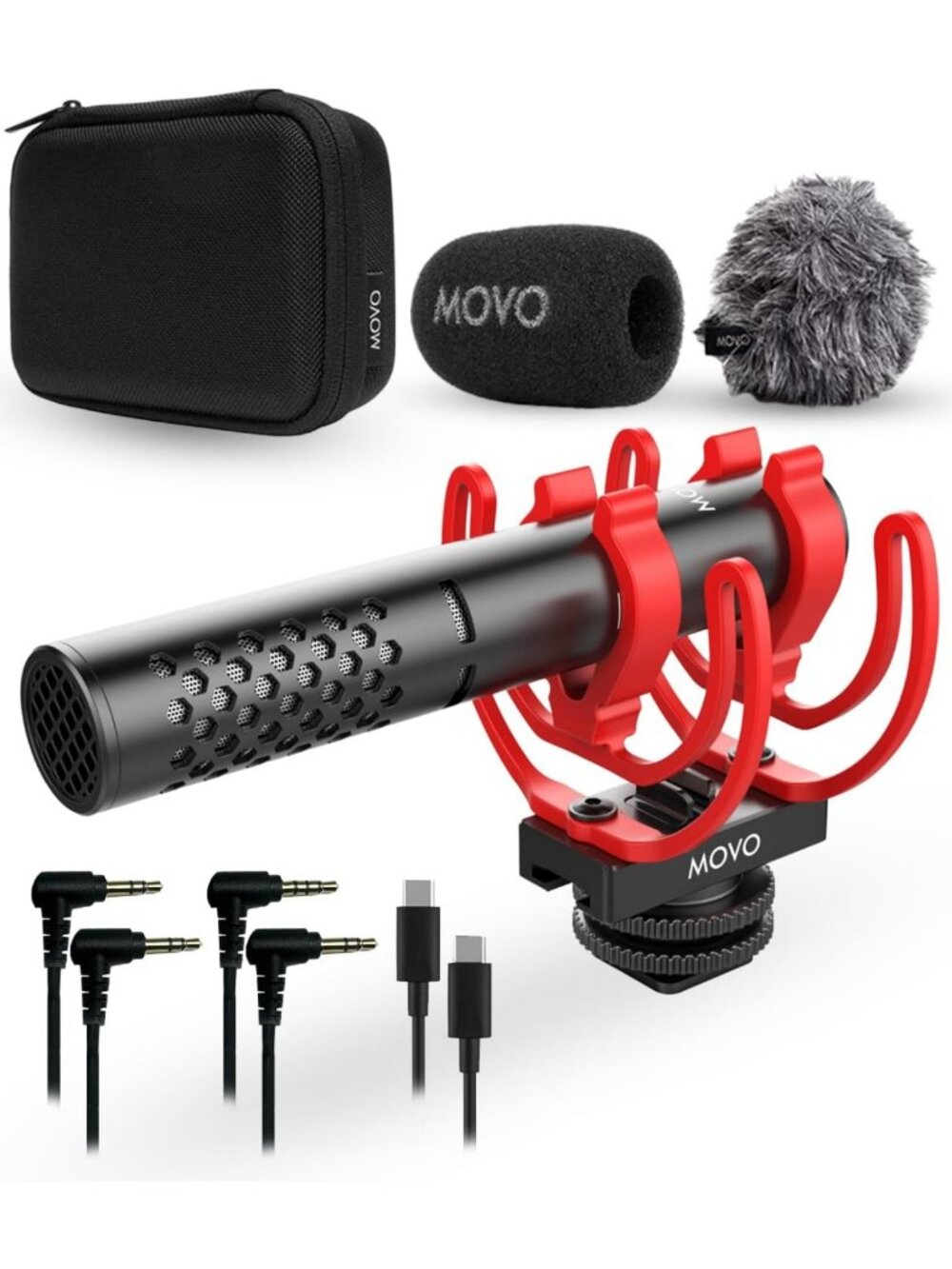 Mini Video Shotgun Microphone - Supercardioid 3.5mm/USB-C for DSLR & Smartphones